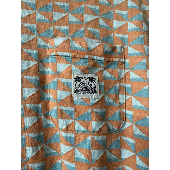 Howler Brothers Jacquard T-Shirt Orange Men’s Size Medium GUC - Picture 2 of 4